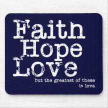 Vintage Faith Hope Love Mousepad