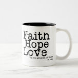 Vintage Faith Hope Love Mug