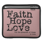 Vintage Faith Hope Love Personalized Sleeve iPad Sleeves