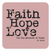 Vintage Faith Hope Love Stickers