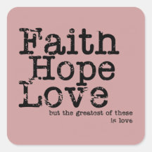Vintage Faith Hope Love Stickers