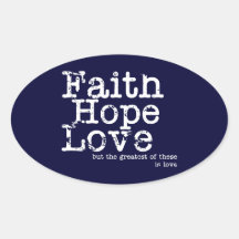 Vintage Faith Hope Love Stickers
