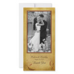 Vintage Fall Country Floral Wedding Photocard