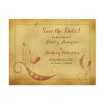 Vintage Fall Floral Wedding Save the Date Postcard