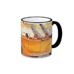 Vintage Family Vacation in a Convertible Car Coffee Mugs