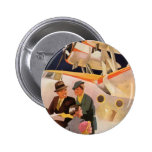 Vintage Family Vacation Via Seaplane w Propellers Button