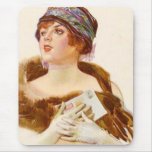 Vintage Fancy Fashionable Lady (16) mousepads