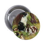 Vintage Farm Animals, Rabbits Playing on the Farm Pins