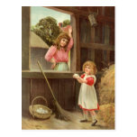 Vintage Farm Family Postcard