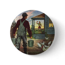 Vintage Farmer Working on the Farm Pinback Buttons