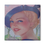 Vintage Fashion 1934 Refrigerator Magnets