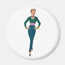 Vintage Fashion Image Magnet