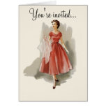 Vintage fashion invitation card