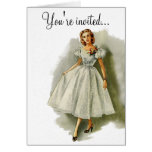Vintage fashion invitation card