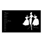 Vintage Fashion Silhouette Business Card Template