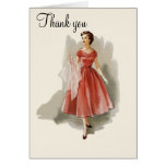 Vintage fashion thank you card