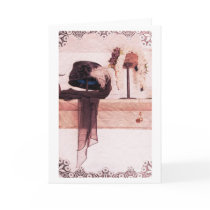 Vintage fasion greeting card
