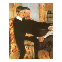 Vintage Father and Son Family Portrait by Cassatt Personalized Invites