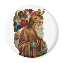 Vintage Father Christmas Fridge Magnet