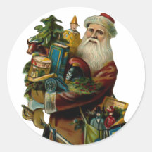 Vintage Father Christmas Sticker