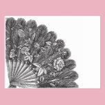 Vintage Feathery Fan postcards