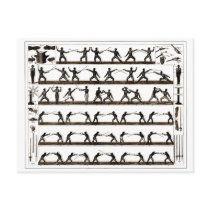 Vintage Fencing Instruction Postcard