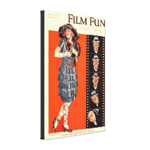 Vintage Film Fun 1920s Stretched Canvas Prints