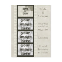 Vintage Film Strip Save the Date Photo Postcards