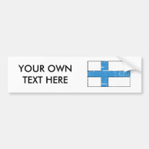 Vintage Finland Flag Bumper Sticker