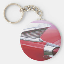 Vintage Fins and Chrome Classic Car Photo Keychain