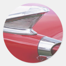 Vintage Fins and Chrome Classic Car Photo Sticker