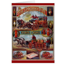 Vintage Fire Extinguisher Advertising Cards