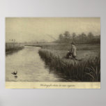 Vintage Fishing Art Print