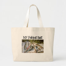 Vintage Fishing Poles and Trout Tote Bag