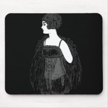 Vintage Flapper Corset Mouse Pads