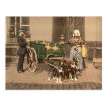 Vintage Flemish Milk Maid Postcards