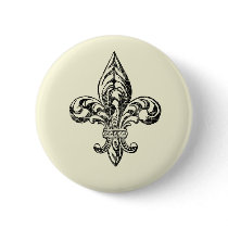 VIntage Fleur de Lis Buttons