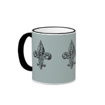 VIntage Fleur de Lis Mugs