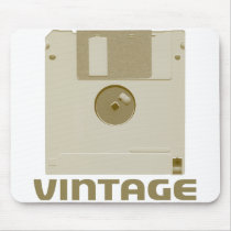 Vintage Floppy Brown Mousepad