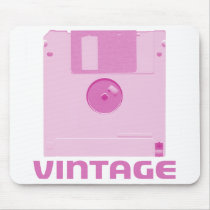 Vintage Floppy Pink Mousepad