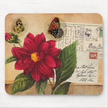 Vintage Flora and Fauna Mousepad
