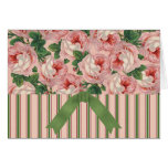 Vintage Floral and Stripe with Ribbon Cards...