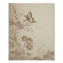Vintage Floral Beige Photograph