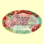 Vintage Floral Birthday stickers