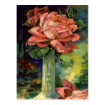 Vintage Floral Birthday Postcard