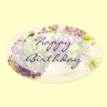Vintage Floral Birthday stickers