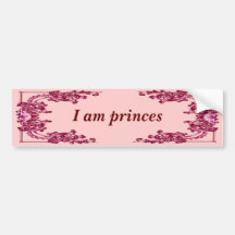 VINTAGE FLORAL BLACK AND WHITE DAMASK BUMPER STICKER