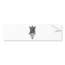 Vintage Floral Black Monogram Z Initial Bumper Stickers