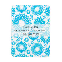 Vintage floral blue Magnet