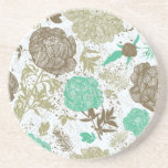 Vintage Floral Beverage Coasters